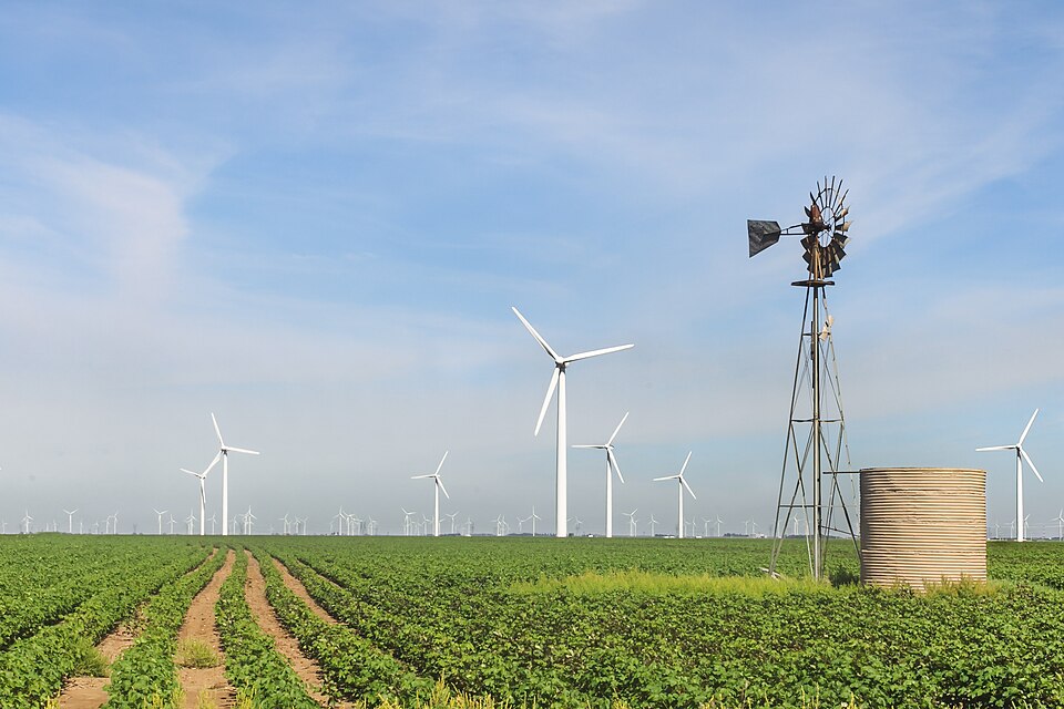 Wind farm — generators use permanent magnets